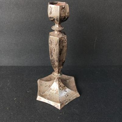 Sterling candle holder with stemware