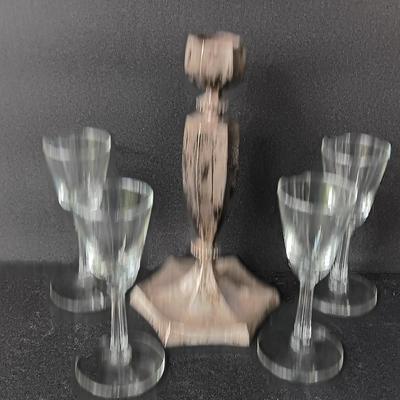 Sterling candle holder with stemware