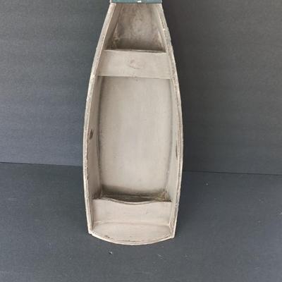Wooden Boat with signed framed photograph
