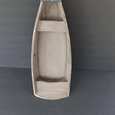 Wooden Boat with signed framed photograph