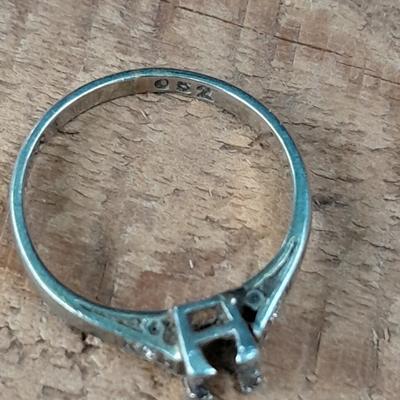 18K white gold scrap = 18k marked