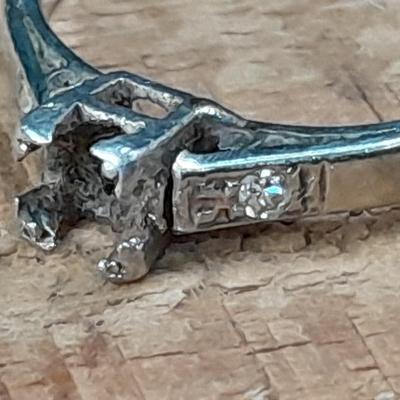 18K white gold scrap = 18k marked