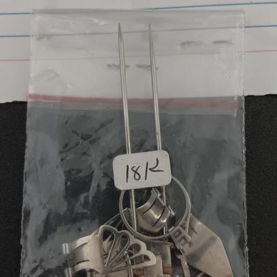 18K white gold scrap = 18k marked