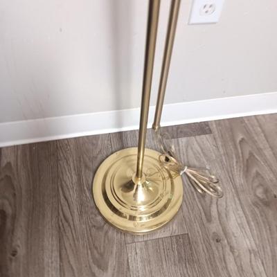 Vintage Apothecary Brass Floor Lamp - Adjustable