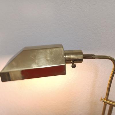 Vintage Apothecary Brass Floor Lamp - Adjustable