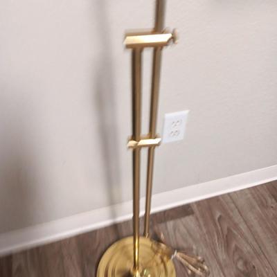 Vintage Apothecary Brass Floor Lamp - Adjustable