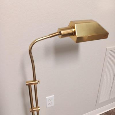 Vintage Apothecary Brass Floor Lamp - Adjustable
