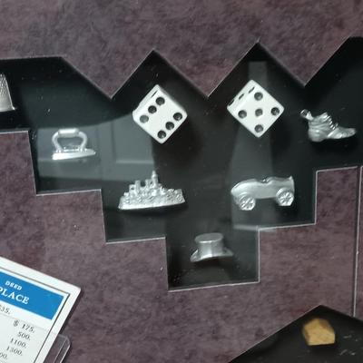 Unique Vintage Framed Monopoly game with pieces - 1935 - 1946 Parker Brothers