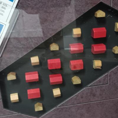 Unique Vintage Framed Monopoly game with pieces - 1935 - 1946 Parker Brothers