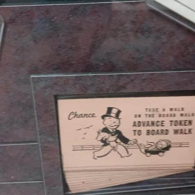 Unique Vintage Framed Monopoly game with pieces - 1935 - 1946 Parker Brothers