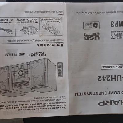 Nice Sharp Micro Component Stereo System Model XL-UH242 with remote control