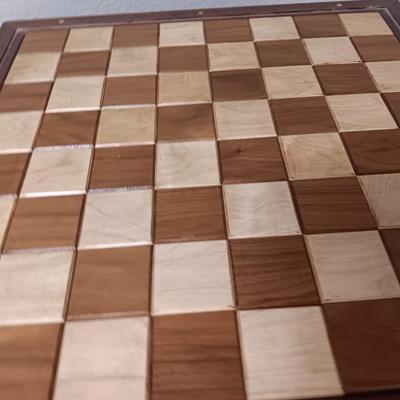 Magnificent Large Craft Art Pottery Piece Chess Game with Plexi-glass cover and storage drawers for pieces