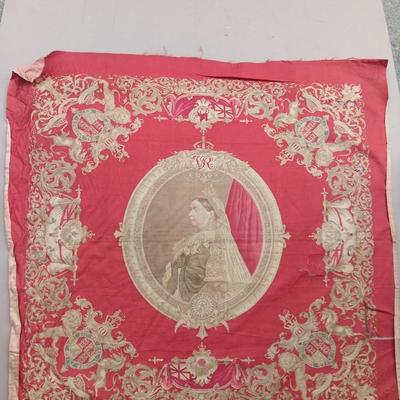 RARE SILK SCARF QUEEN VICTORIA BY COSMANOS