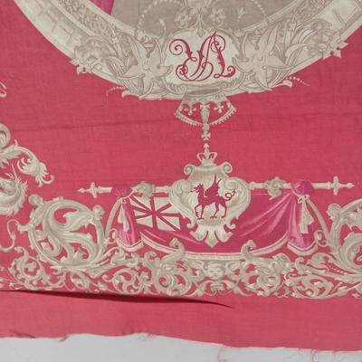 RARE SILK SCARF QUEEN VICTORIA BY COSMANOS