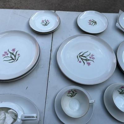 Pink Orchid by Grantcrest Set of Fine China
