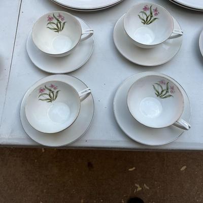 Pink Orchid by Grantcrest Set of Fine China