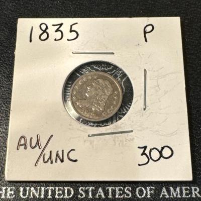 1835 CAPPED BUST DIME UNC