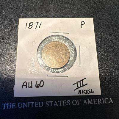 1871 III NICKEL AU60