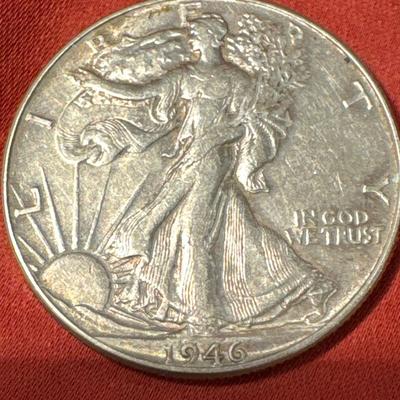 1946 P LIBERTY WALKING XVF US COIN HALF C125