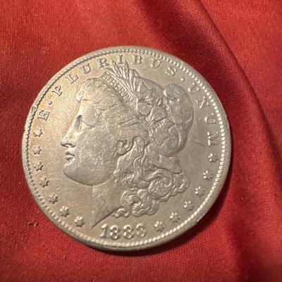 1883 P MORGAN VF US COIN 1$ silver
