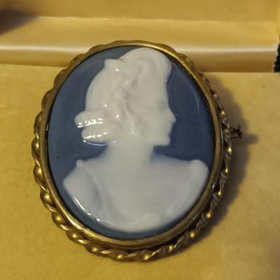 LIMOGES CAMEO, TIMEX WATCH AND CROSS NECKLACE