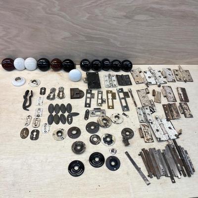 Vintage Porcelain Door Knobs, Keyhole Cover Escutcheons & More (WS-MG)