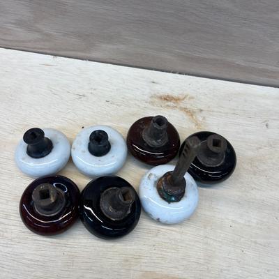 Vintage Porcelain Door Knobs, Keyhole Cover Escutcheons & More (WS-MG)