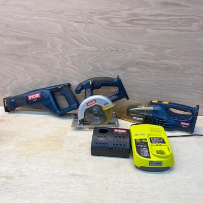 Ryobi 18v Toolset With Chargers & Carrying Bag (WS-MG)