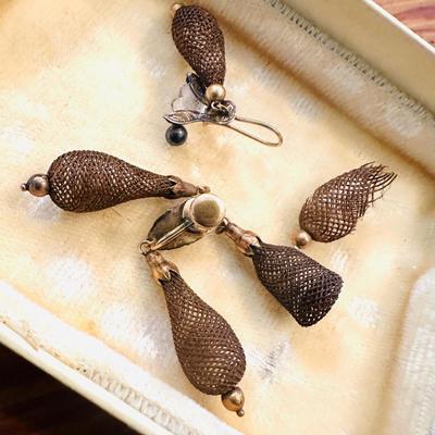 Victorian Hairwork Necklace Lot