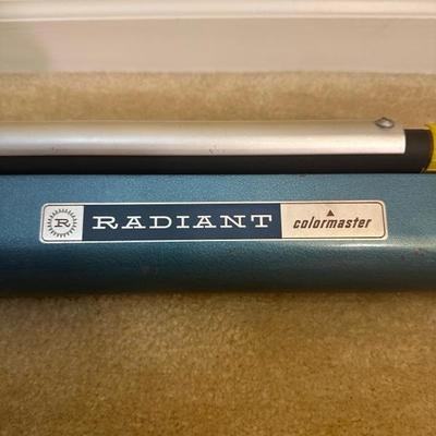 Bell & Howell Autoload Movie Projector and Radiant Colormaster Projector Screen