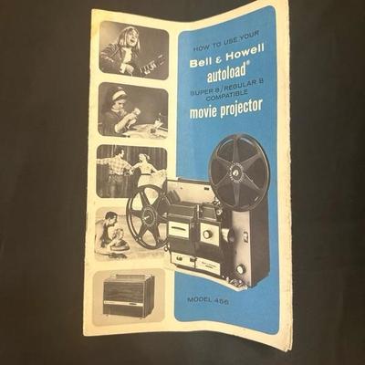Bell & Howell Autoload Movie Projector and Radiant Colormaster Projector Screen