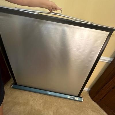 Bell & Howell Autoload Movie Projector and Radiant Colormaster Projector Screen