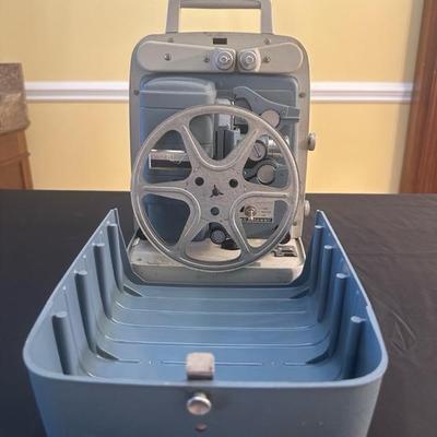 Bell & Howell Autoload Movie Projector and Radiant Colormaster Projector Screen