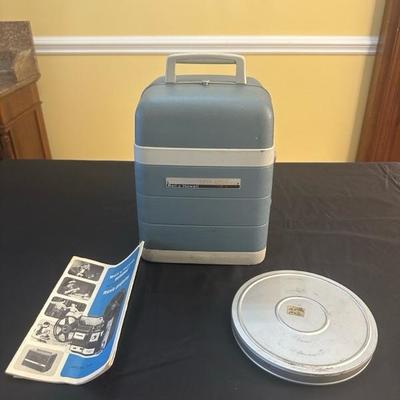 Bell & Howell Autoload Movie Projector and Radiant Colormaster Projector Screen