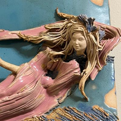 Mermaid Pottery Wall Decor