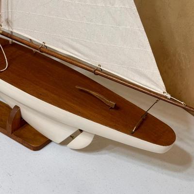 Pair (2) ~ Teak Sailboat Decor