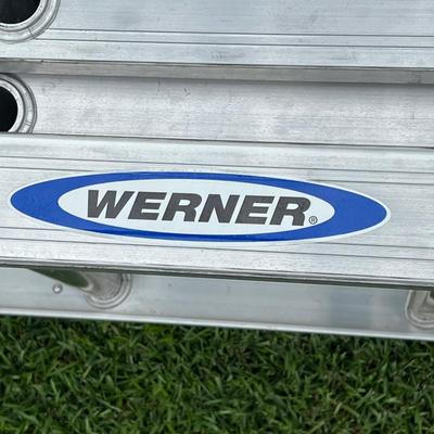 WERNER ~ Duo (2) ~ 27’ Aluminum Extension Ladder With Ladder Stabilizer