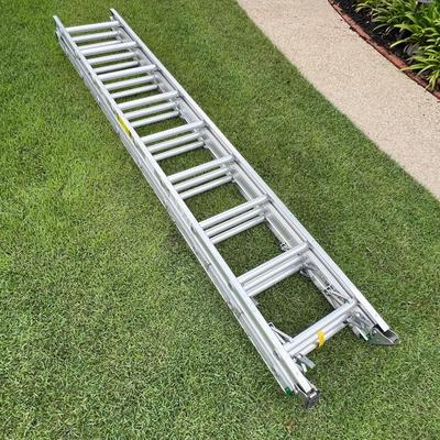 WERNER ~ Duo (2) ~ 27’ Aluminum Extension Ladder With Ladder Stabilizer