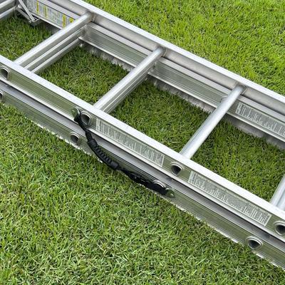 WERNER ~ Duo (2) ~ 27’ Aluminum Extension Ladder With Ladder Stabilizer