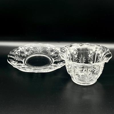 FOSTORIA ~ Meadow Rose Clear ~ 15 Assorted Pieces