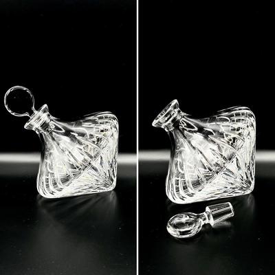 Six (6) Assorted Beautiful Glass & Crystal Decanters With Glass Stoppers