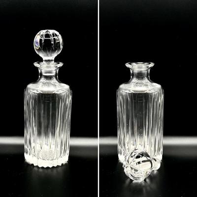 Six (6) Assorted Beautiful Glass & Crystal Decanters With Glass Stoppers