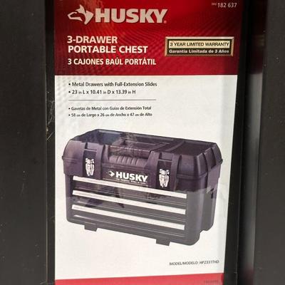 HUSKY ~ 3 Drawer Portable Chest ~ Like New