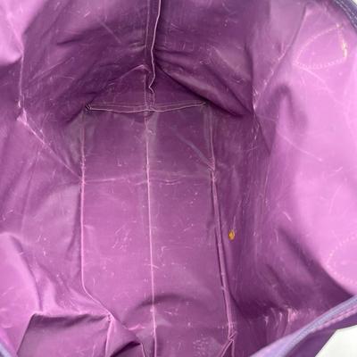 LES PLIAGES ~ Longchamp ~ Purple Nylon Weekender With Leather Strap & Closure