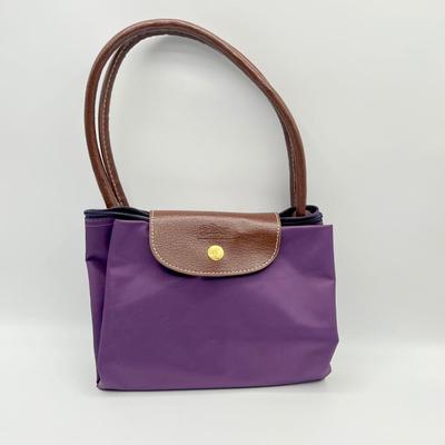 LES PLIAGES ~ Longchamp ~ Purple Nylon Weekender With Leather Strap & Closure