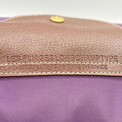 LES PLIAGES ~ Longchamp ~ Purple Nylon Weekender With Leather Strap & Closure
