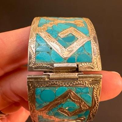 Beautiful Sterling Silver Turquoise Bracelet