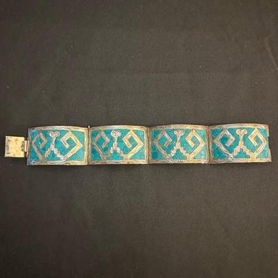 Beautiful Sterling Silver Turquoise Bracelet