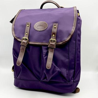 LES PLIUAGES ~ Longchamp ~ Purple Nylon Backpack With Leather Accents