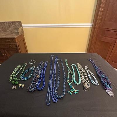 Beautiful and Fun Blue & Green Costume Jewelry